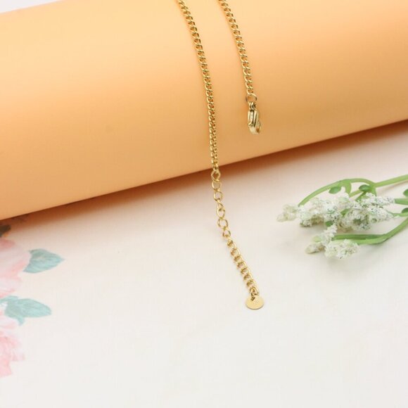 Colorful Charm Yellow Necklace with Gold Plated Chain, XPNL0371 - Picture 10 of 11